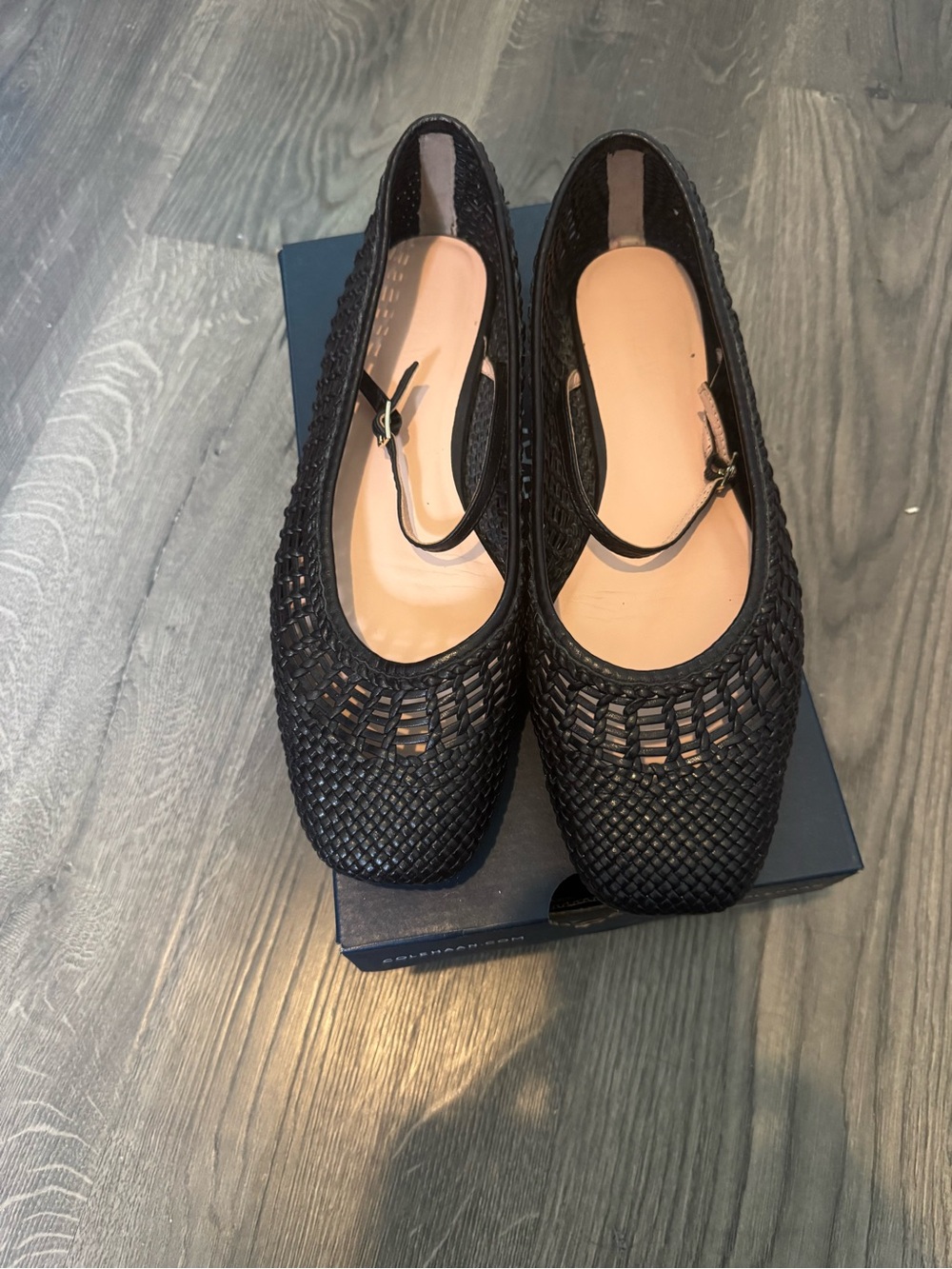 J. Crew Black Woven Mary Jane Flats Sz 12